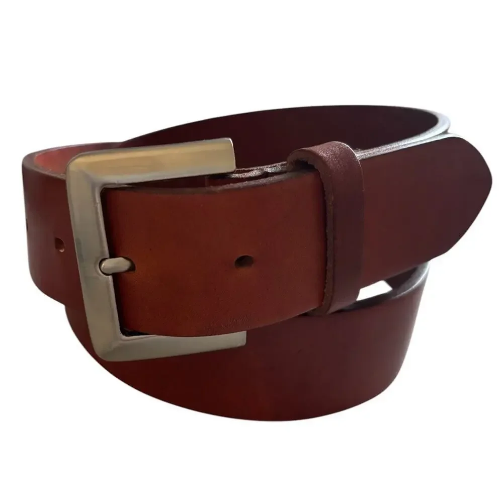 G.H. Bass & Co Belt 5100 Brown Unisex Sz M 32 Leather 1 3/8